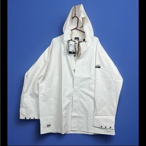 Helly Hansen Processing Jacket Rain Shell Men’s 3XL White Work Wear Waterproof